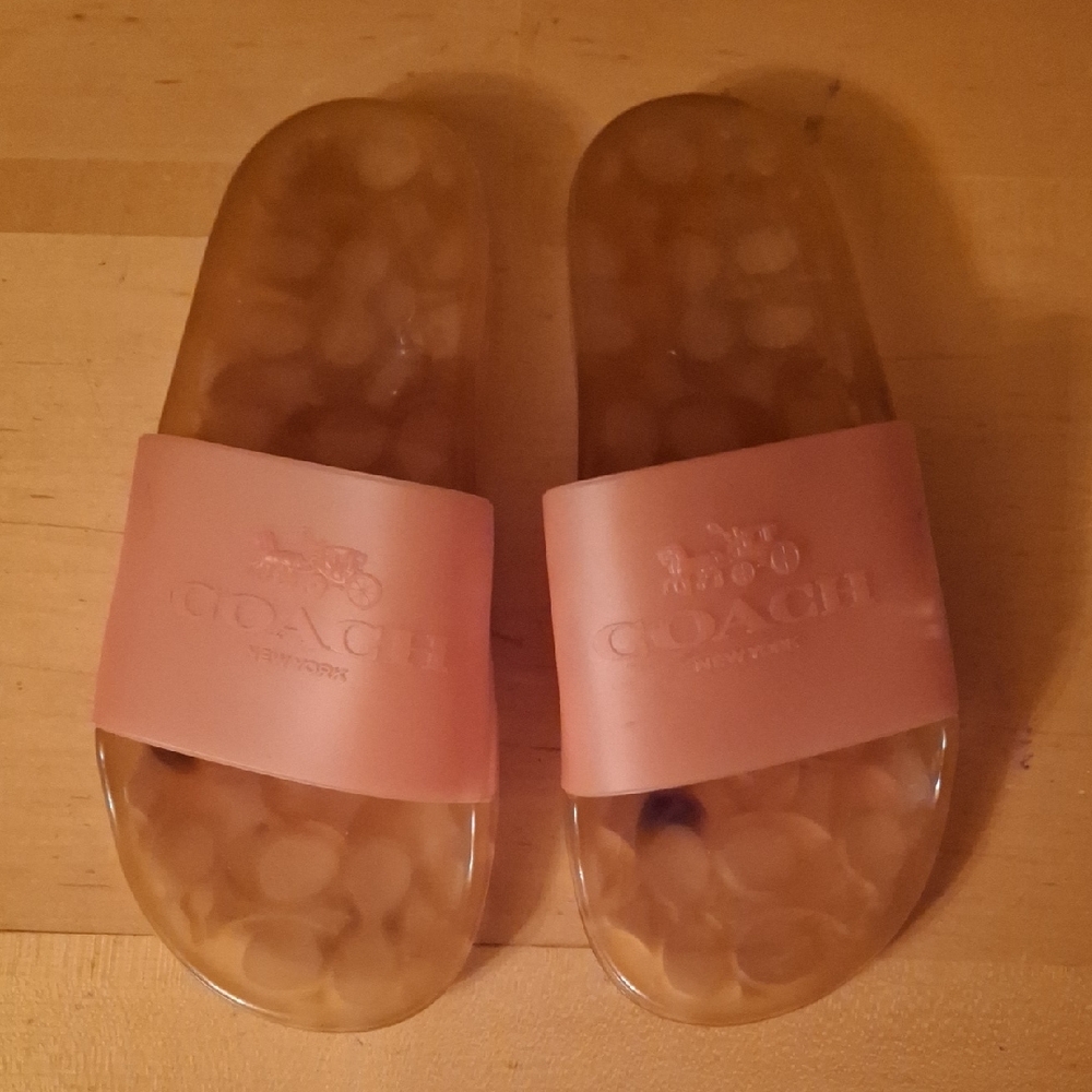 Coach Pink and Brown Women's Slippers